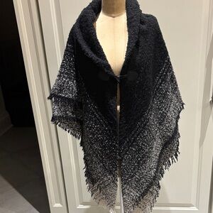 Elegant Black and Gray Women's Cape